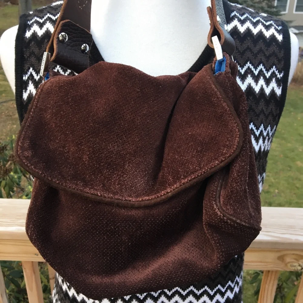 Tylie Malibu Brown Suede Satchel - Picture 1 of 8